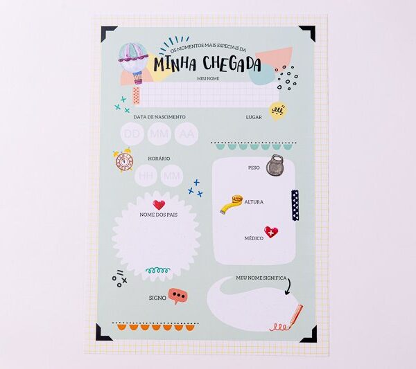 POSTER MAGKIDS MINHA CHEGADA VERDE