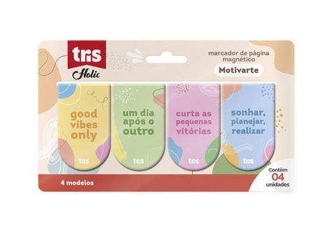 MARCADOR PAGINA TRIS HOLIC MOTIVARTE KIT C/4