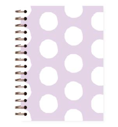 CADERNO A5 LUBI PURPLE MEIO A MEIO
