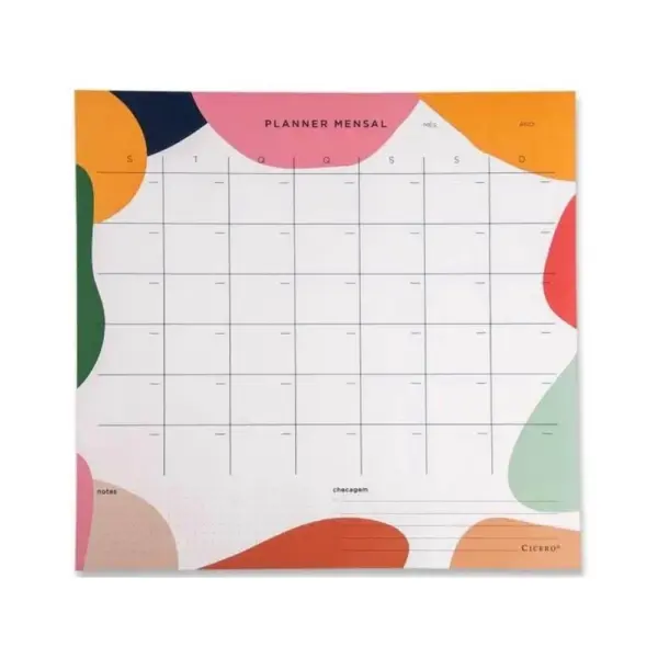 BLOCO PLANNER CICERO MENSAL ESQUEMA MANCHAS A4