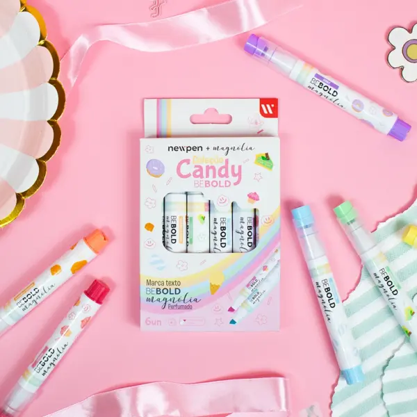 CANETA NEWPEN BE BOLD CANDY EDITION EST 6 UNIDADES