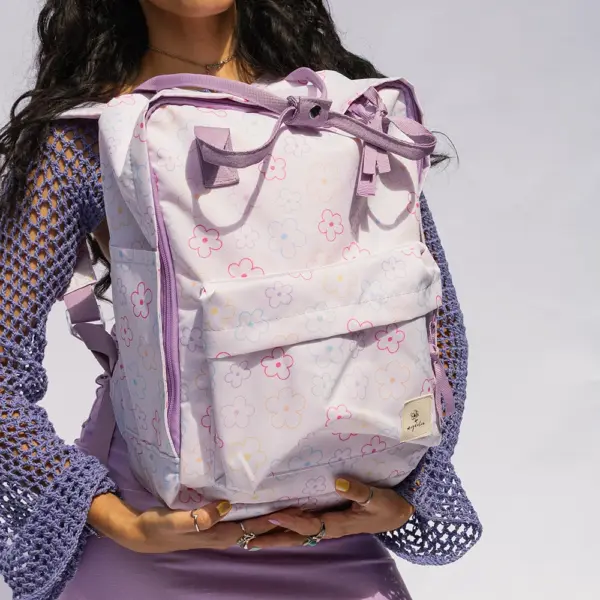 MOCHILA QUADRADA MAGNOLIA CANDY FLOWERS