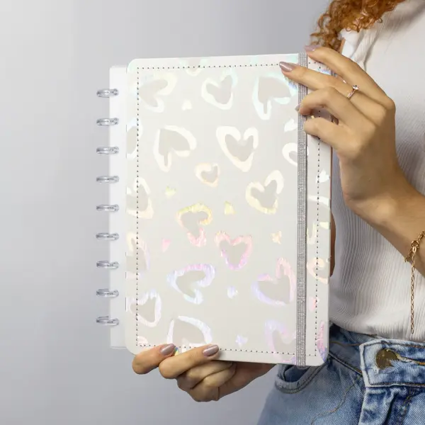 CADERNO DE DISCO MAGNOLIA LIZ MACEDO AMORECOS OFF WHITE