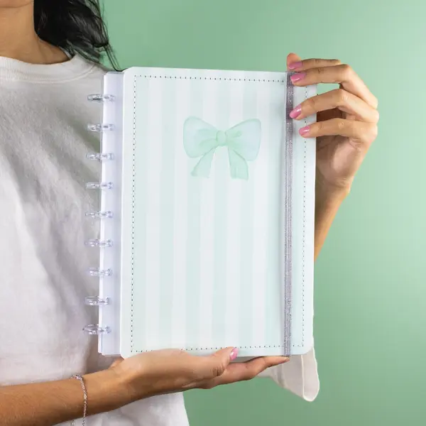CADERNO DE DISCO MAGNOLIA SOFIA SCHAADT LACY TURQUESA
