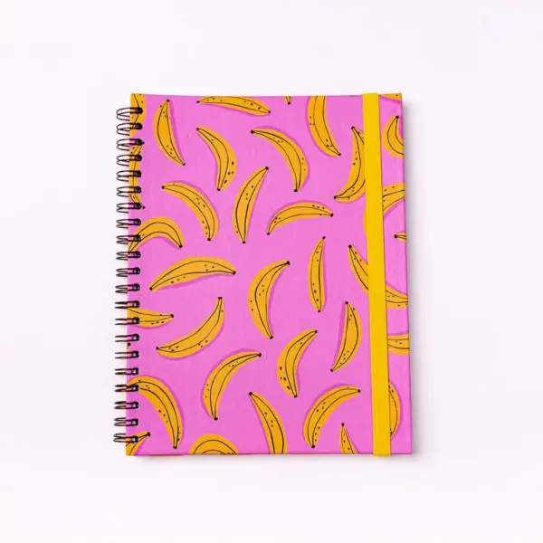 CADERNO A4 LUBI PINK BANANAS