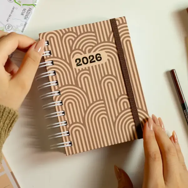 SMART AGENDA 2026 MAGNOLIA BOHO ARCOS MARROM