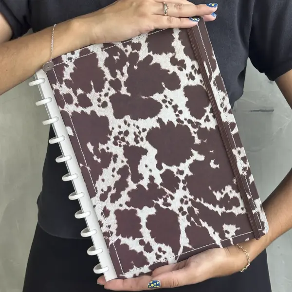 CADERNO DE DISCO MAGNOLIA COW PRINT