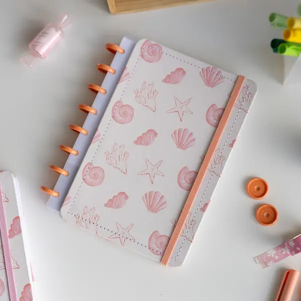 CADERNO DE DISCO MAGNOLIA MON AMOUR SEA SHELLS