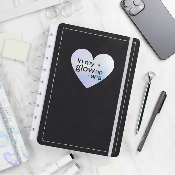 CADERNO DE DISCO MAGNOLIA LIZ MACEDO GLOW UP BLACK